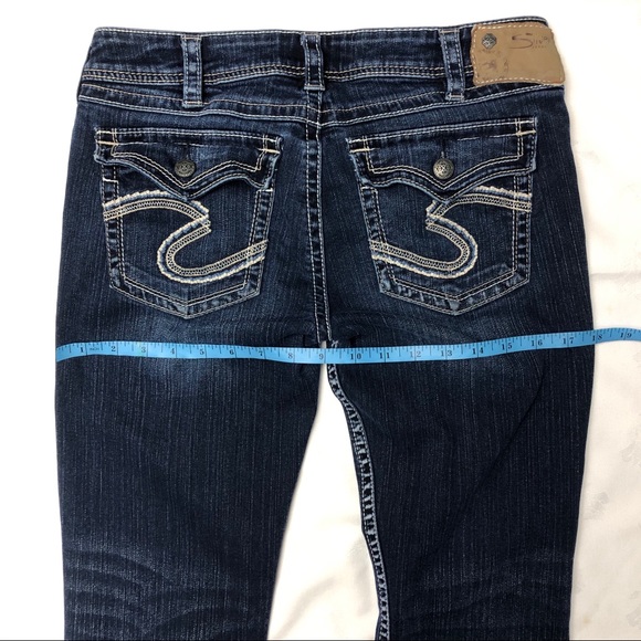 Silver Jeans • Slim Boot Tuesday Flap Jeans Sz 27 - Picture 9 of 12